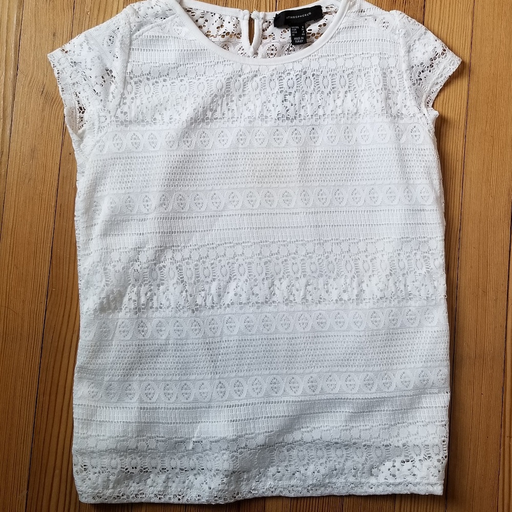 NWT White lace Atmosphere blouse
